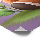 Niedliche Whimsisfantasy Scottish Highland Cow AI Poster (Ecke)