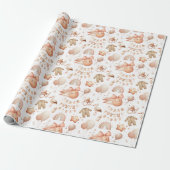 Niedliche Whimsy Baby Dusche Beige Wrapping Paper  Geschenkpapier (Ungerollt)