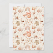 Niedliche Whimsy Baby Dusche Pastel Rainbow Einlad Einladung (Rückseite)