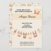 Niedliche Whimsy Baby Duschkleidung einladen Einladung (Vorne/Hinten)