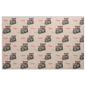 Niedliche Whimsy-Eulen auf Polka Dot Personalisier Stoff (Fat Quarter (45,7 x 55,9 cm))