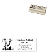 Niedliche Whippet Hund-Rücksendeadresse Gummistempel (Stempel)