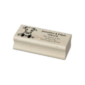 Niedliche Whippet Hund-Rücksendeadresse Gummistempel (Stempel)
