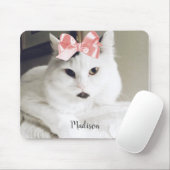 Niedliche White Cat Custom Foto Personalisiert Gel Mousepad (Mit Mouse)