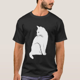 Niedliche White Cat Kitten Graphic T-Shirt