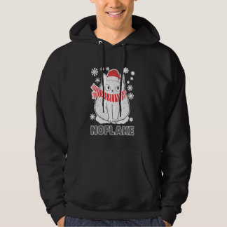 Niedliche White Cat Weihnachten Weihnachten Snowfl Hoodie