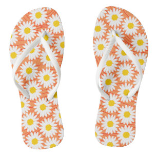 Niedliche White Chamomile Orange Girl Flip Flops Badesandalen