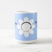 Niedliche White Daisis Best Mama Round Foto of Dog Kaffeetasse (Mittel)
