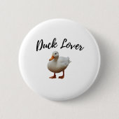 Niedliche White Duck Button (Vorderseite)