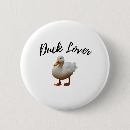 Niedliche White Duck Button (Vorderseite)