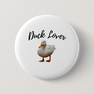 Niedliche White Duck Button