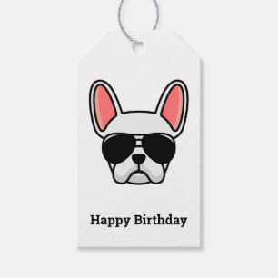 Niedliche White French Bulldog-Gift-Tags Geschenkanhänger