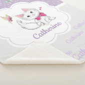 Niedliche White Kitten mit Butterfly auf Pastellfa Sherpadecke (3/4)