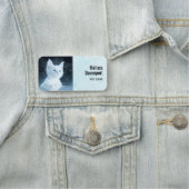 Niedliche White Kitten mit Hübschen Blue Eyes Namensschild (Beispiel)