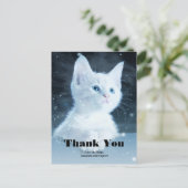 Niedliche White Kitten mit Hübschen Blue Eyes Viel Postkarte (Stehend Vorderseite)