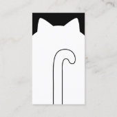 Niedliche White Kitty Face Pet Sitter Vorlage Visitenkarte (Rückseite)