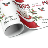 Niedliche White Malteser Welpe Weihnachtsgeschenkt Geschenkpapier (Rolleneckpunkt)