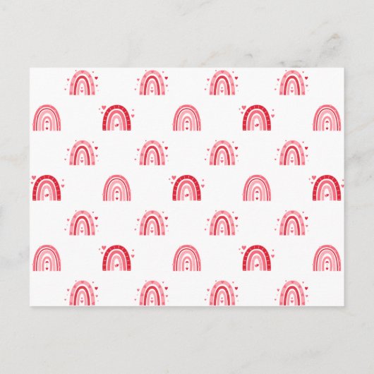 Niedliche White Ponies Kinderkarte Valentine Postkarte (Rückseite)