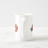 Niedliche White & Red Ladybug Knochen-China Porzellantasse (Rückseite)