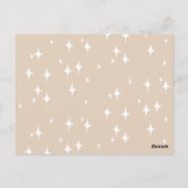 Niedliche White Whale Baby Dusche Beige Einladung Postkarte (Rückseite)