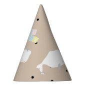 Niedliche White Whale Baby Dusche Neutral Beige Partyhütchen (Rechts)