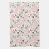 Niedliche Wiederholung Blumenrosa Creme Botanische Geschirrtuch (Vertikal)