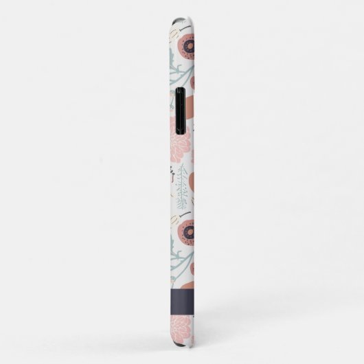 Niedliche Wiederholung Rosa Creme Botanischer Blum Case-Mate iPhone Hülle (Hinten/Rechts)