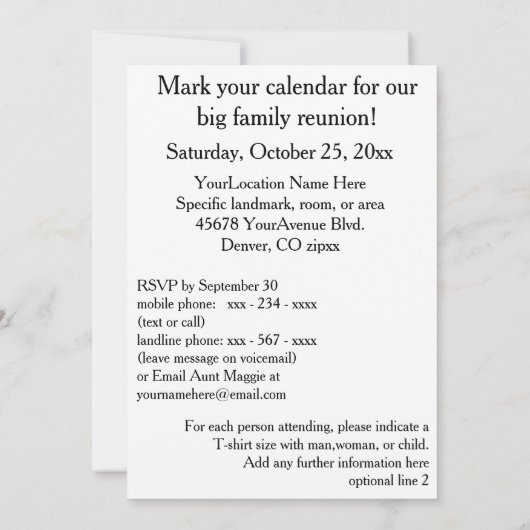 Niedliche Wiedersehen Einladung (Rückseite)