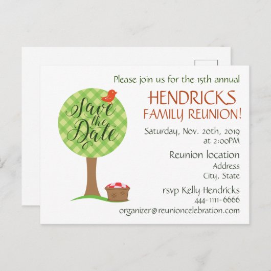 Niedliche Wiedersehen Postkarte (Vorne/Hinten)