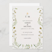 Niedliche Wiesenwild-Blume Einladung (Vorne/Hinten)