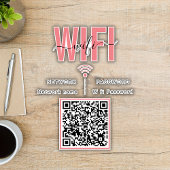Niedliche WiFi-Kennwortsignatur | QR-Code Aufkleber