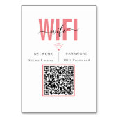 Niedliche WiFi-Kennwortsignatur | QR Code Table Ca Tischnummer (Vorderseite)