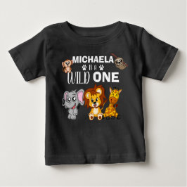 Niedliche wild lebende Dschungelsafari Tiere zum e Baby T-shirt