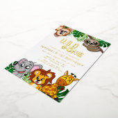 Niedliche wild lebende Dschungelsafari Tiere zum e Folieneinladung (Gedreht)