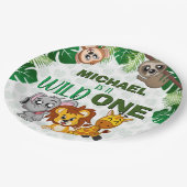 Niedliche wild lebende Dschungelsafari Tiere zum e Pappteller (Schrägansicht)