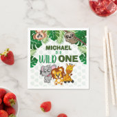 Niedliche wild lebende Dschungelsafari Tiere zum e Serviette (Beispiel)