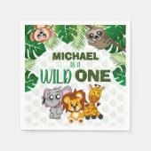 Niedliche wild lebende Dschungelsafari Tiere zum e Serviette (Vorderseite)