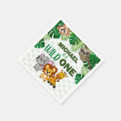 Niedliche wild lebende Dschungelsafari Tiere zum e Serviette (Ecke)