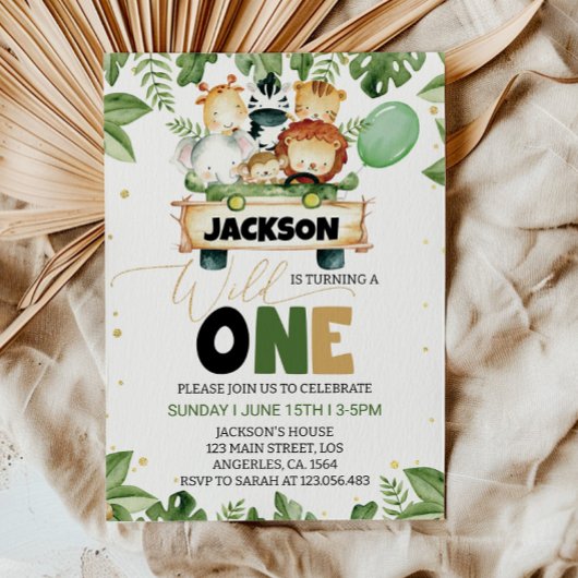 Niedliche wild lebende Tiere - Einladung zum Gebur