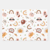 Niedliche wild lebende Tiere Geschenkpapier Set (Vorderseite 2)