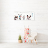 Niedliche wild lebende Tiere | Vinyl Growth Chart Banner (Insitu)