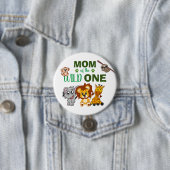 Niedliche Wild One Jungle Safari Zoo Mama Button (Beispiel)