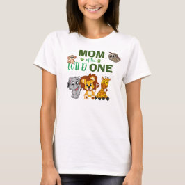 Niedliche Wild One Jungle Safari Zoo Mama T-Shirt