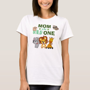 Niedliche Wild One Jungle Safari Zoo Mama T-Shirt