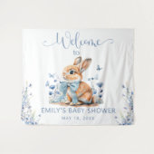 Niedliche Wildblume Babydusche Welcolme Schild Wandteppich (Vorderseite (Horizontal))