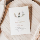 Niedliche Wildblume Bunny Tan Kinderdusche Einladu Einladung