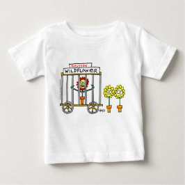 Niedliche Wildblume Cartoon Cranky Boisterous Funn Baby T-shirt