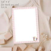 Niedliche Wildblume Fußabdrücke Rosa Kinderdusche Dankeskarte