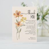Niedliche Wildblume Kinderdusche Dankeskarte (Stehend Vorderseite)