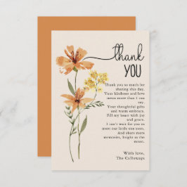 Niedliche Wildblume Kinderdusche Dankeskarte